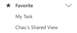 eTask Task Favorite View