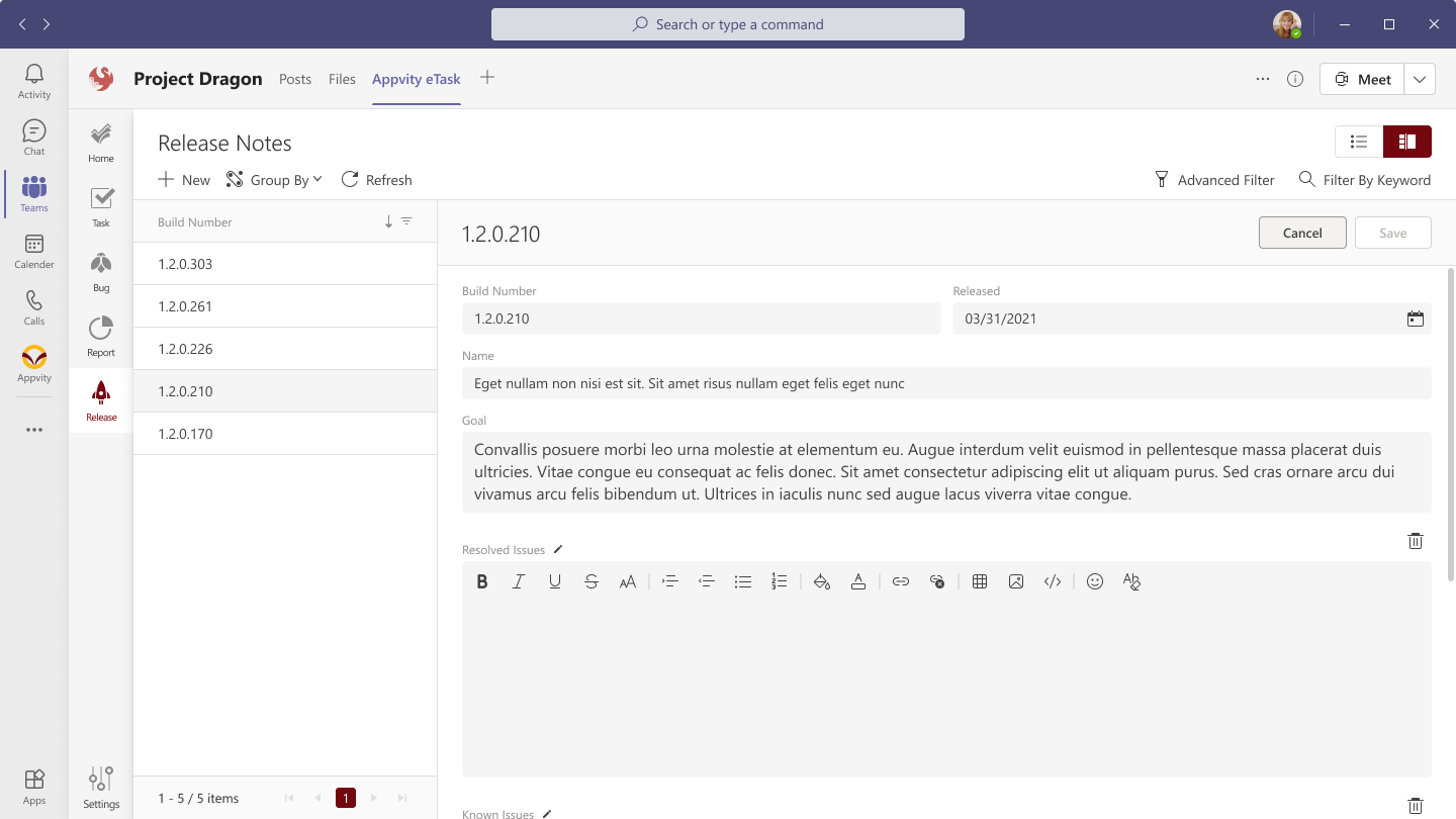 eTask Release Note