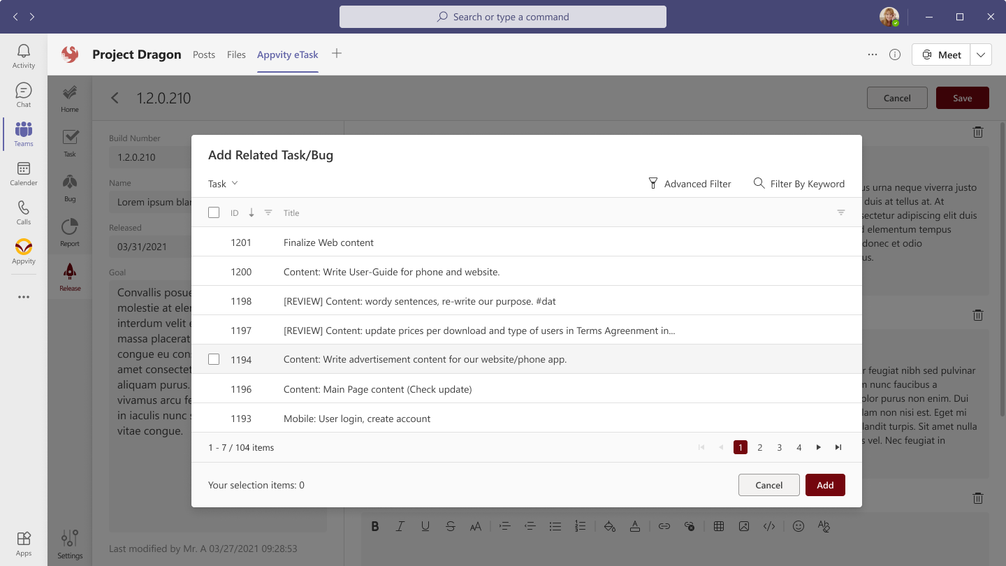 eTask Release Note