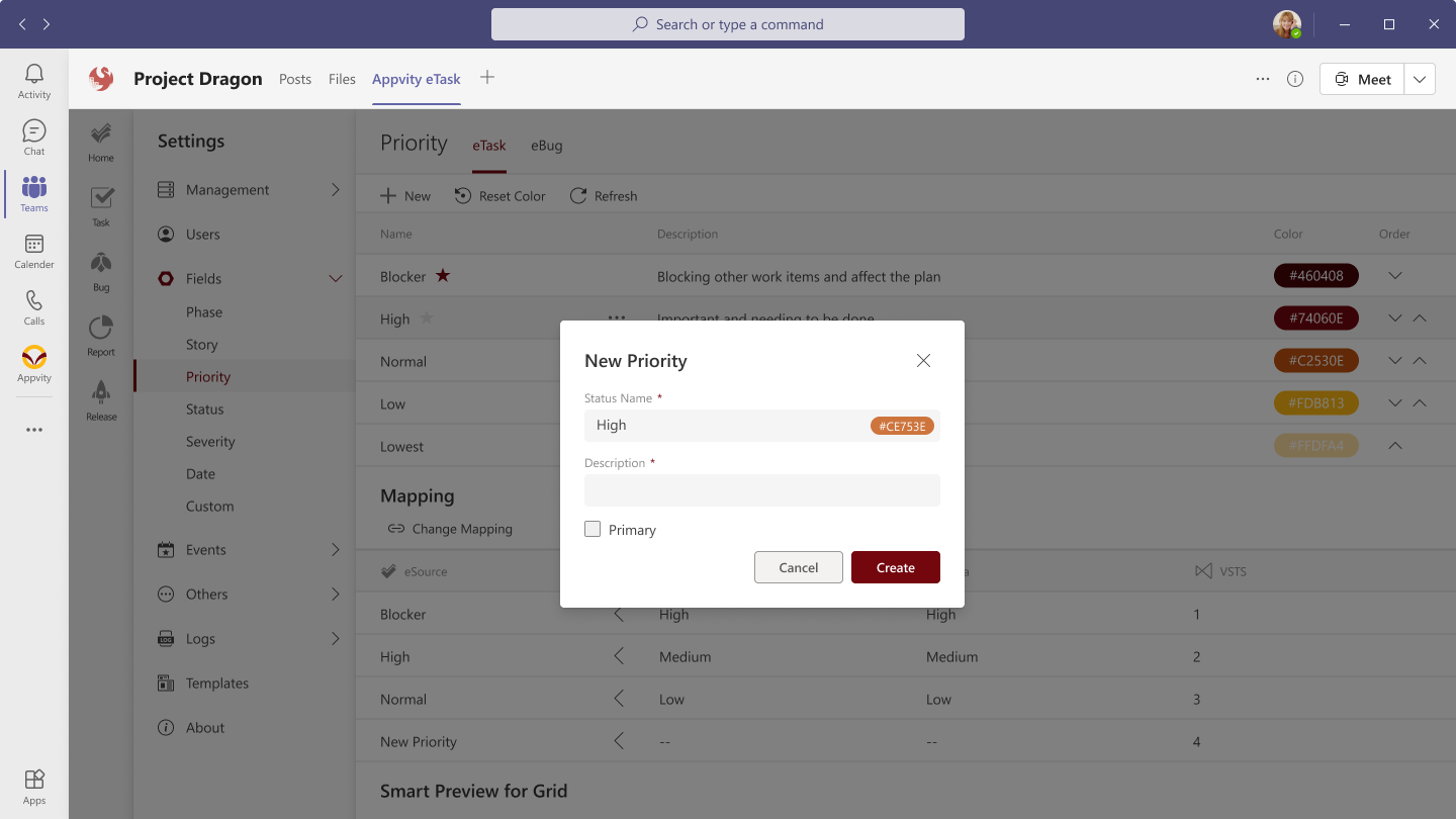 eTask Priority