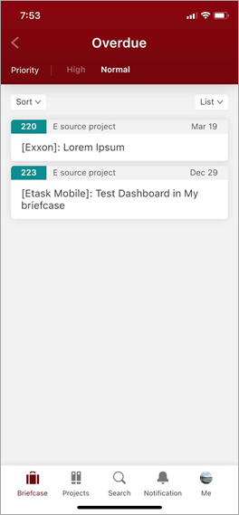 eTask Mobile App