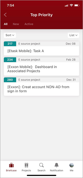 eTask Mobile App