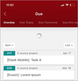 eTask Mobile App
