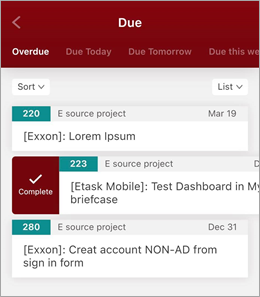 eTask Mobile App