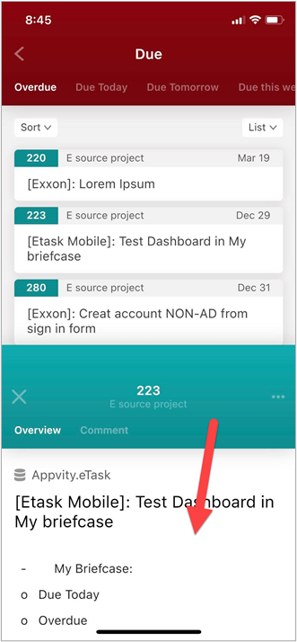 eTask Mobile App
