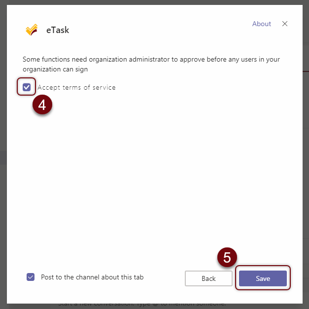 eTask Installation