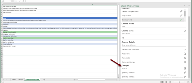 eTask Excel Sync