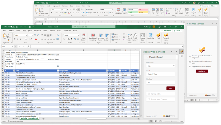excel sync introduction